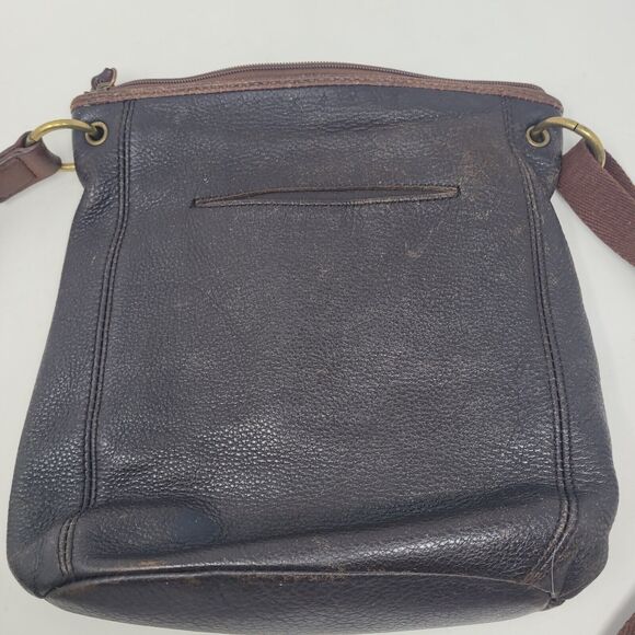 THE SAK Crossbody Purse Soft Leather Coffee Brown Shoulder Bag Pockets Pebbled - Picture 4 of 8